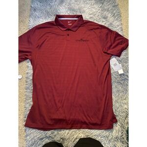 NWT Nike Golf Polo Shirt Men's 2XL Red Dri-Fit Tour Performance Logo‎